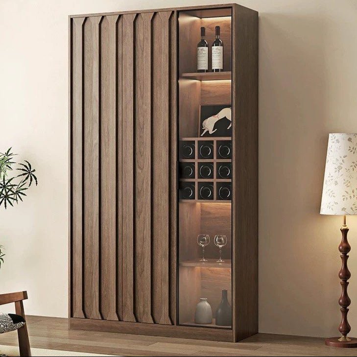 STAVE Modern Solid Wood Wine Cabinet - Exclusivia