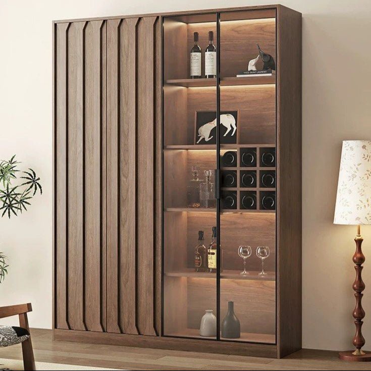 STAVE Modern Solid Wood Wine Cabinet - Exclusivia