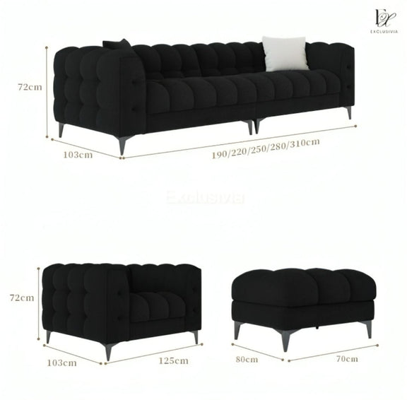 SWIGEN Modern Boucle Sofa - Exclusivia