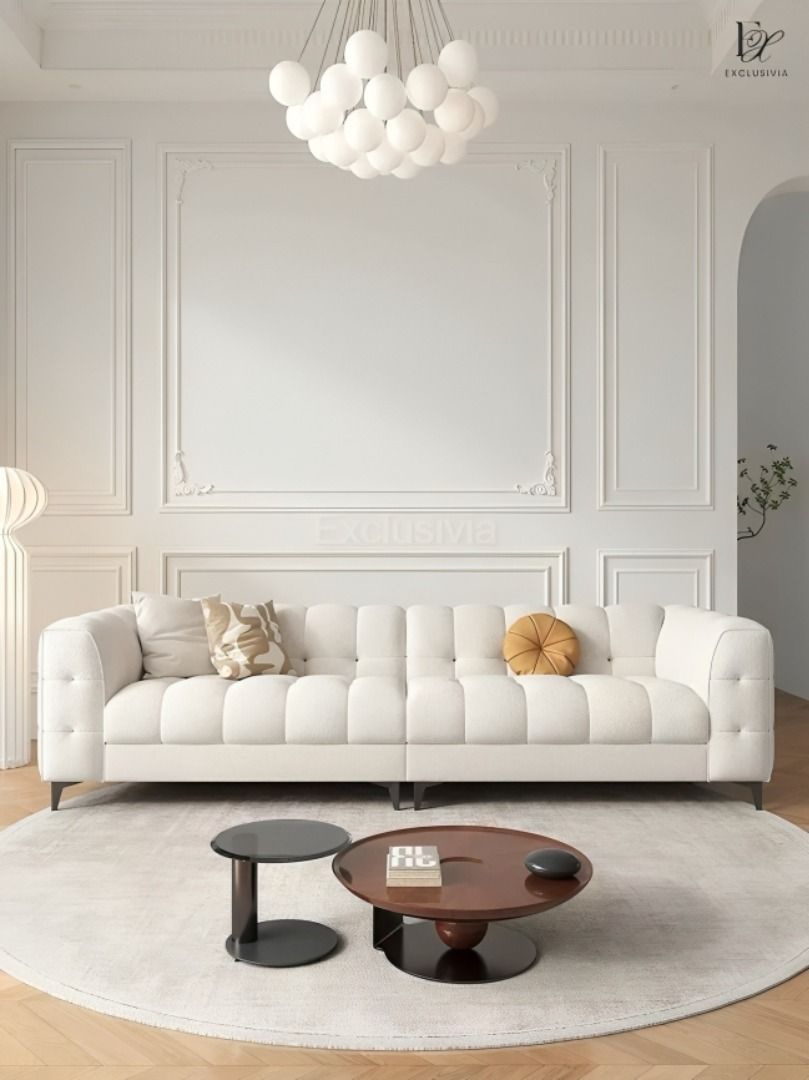 SWIGEN Modern Boucle Sofa - Exclusivia