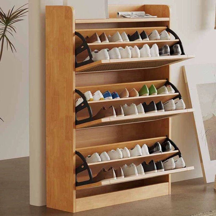 TAVEX Rattan Slim Shoe Cabinet - Exclusivia