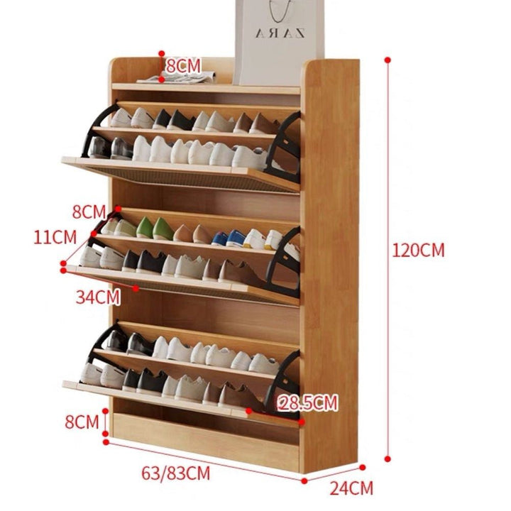 TAVEX Rattan Slim Shoe Cabinet - Exclusivia