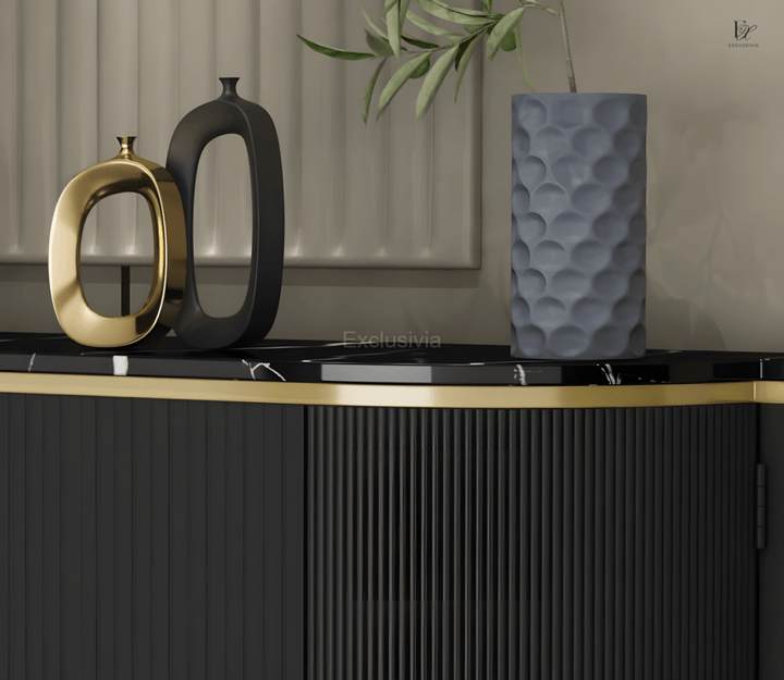 TEMPEST Contemporary sideboard in white/dark grey - Exclusivia