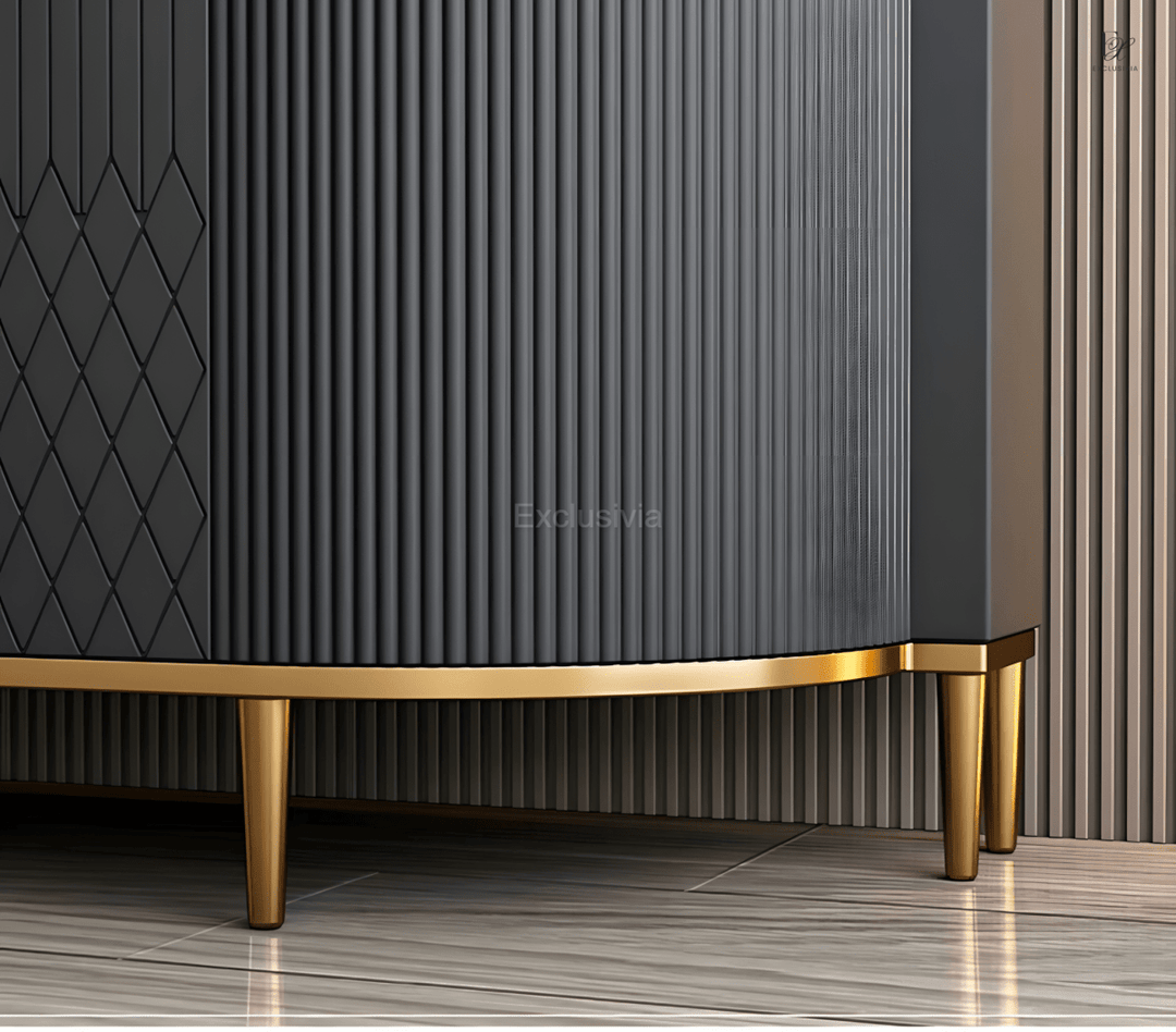 TEMPEST Contemporary sideboard in white/dark grey - Exclusivia