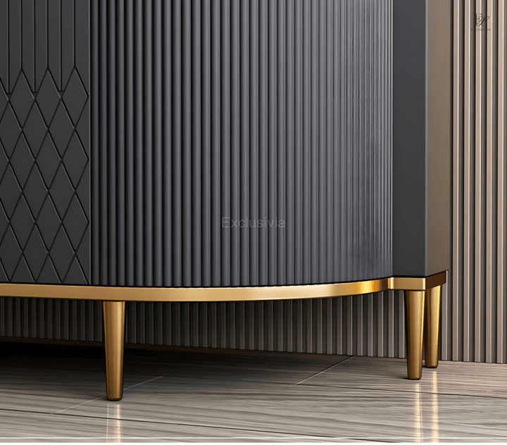 TEMPEST Contemporary sideboard in white/dark grey - Exclusivia