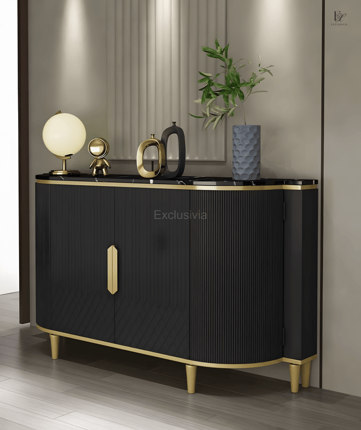 TEMPEST Contemporary sideboard in white/dark grey - Exclusivia