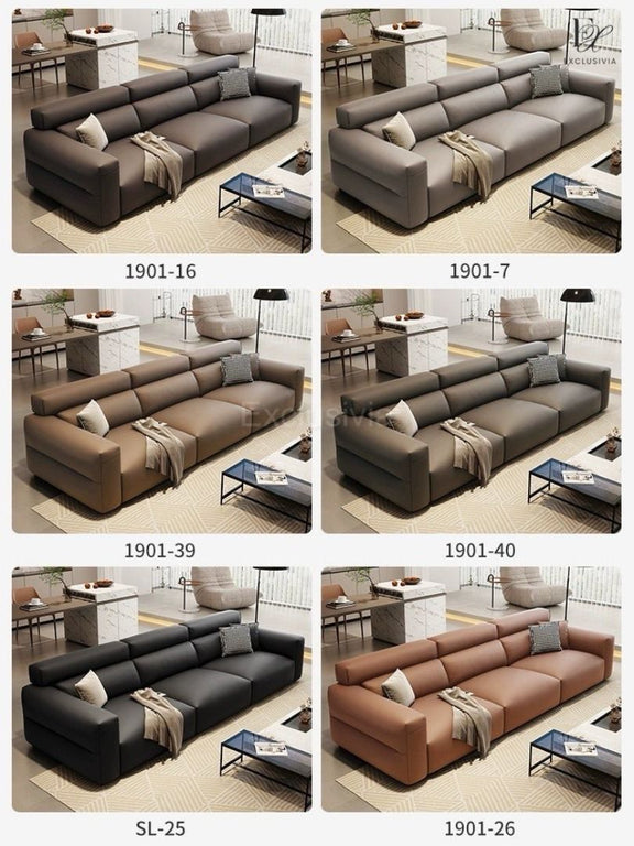 TEZA Modern Genuine Leather Sofa - Exclusivia