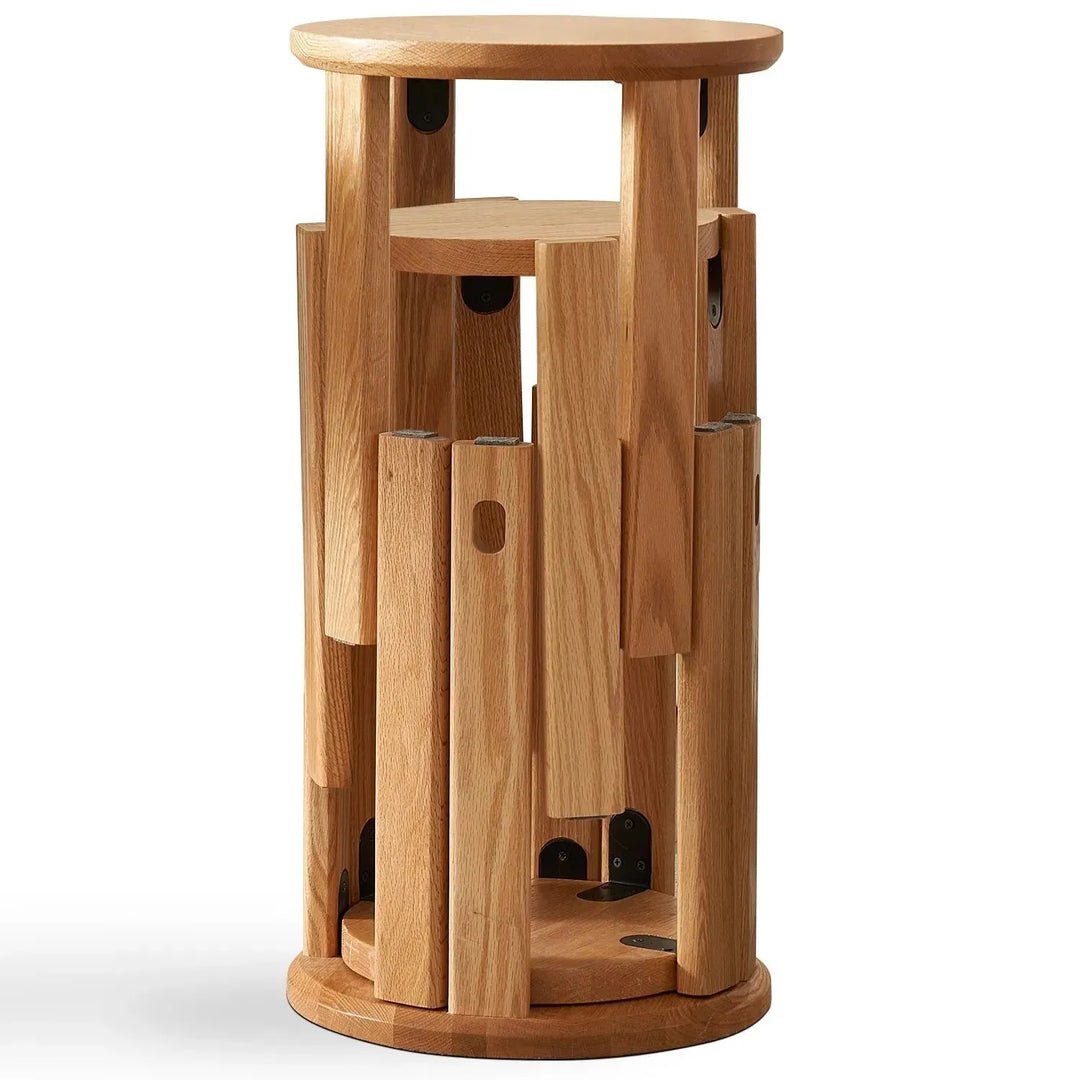 The BRIS Oak Wood Stackable Stool - Exclusivia