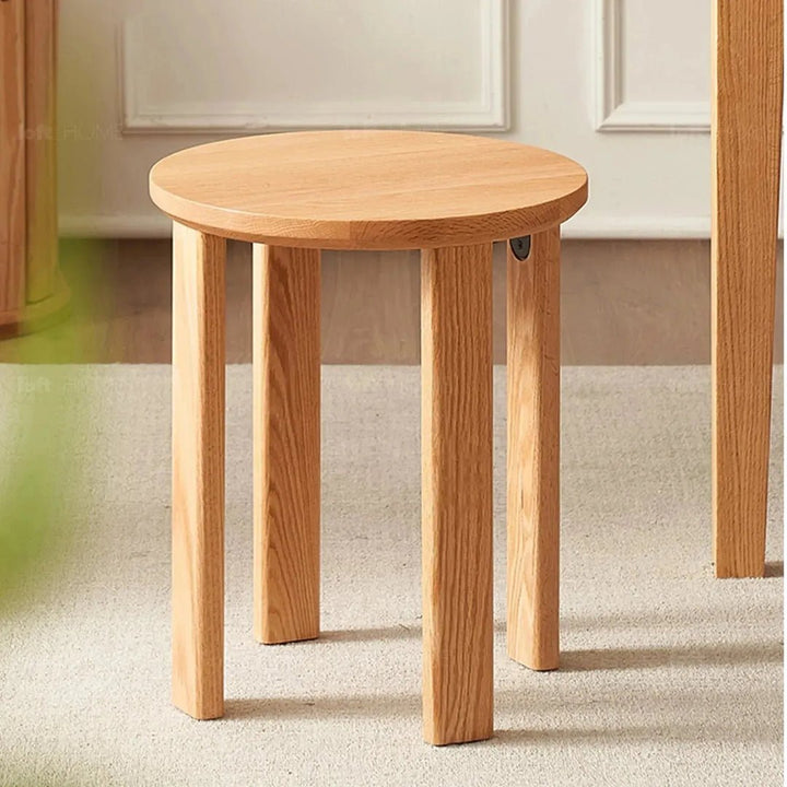 The BRIS Oak Wood Stackable Stool - Exclusivia