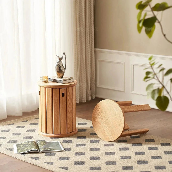 The BRIS Oak Wood Stackable Stool - Exclusivia