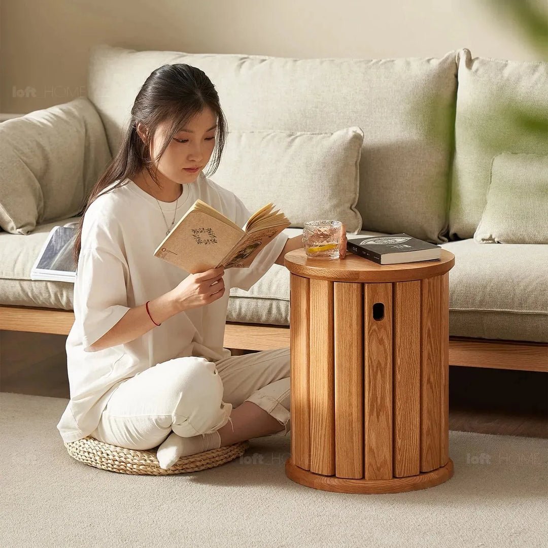 The BRIS Oak Wood Stackable Stool - Exclusivia