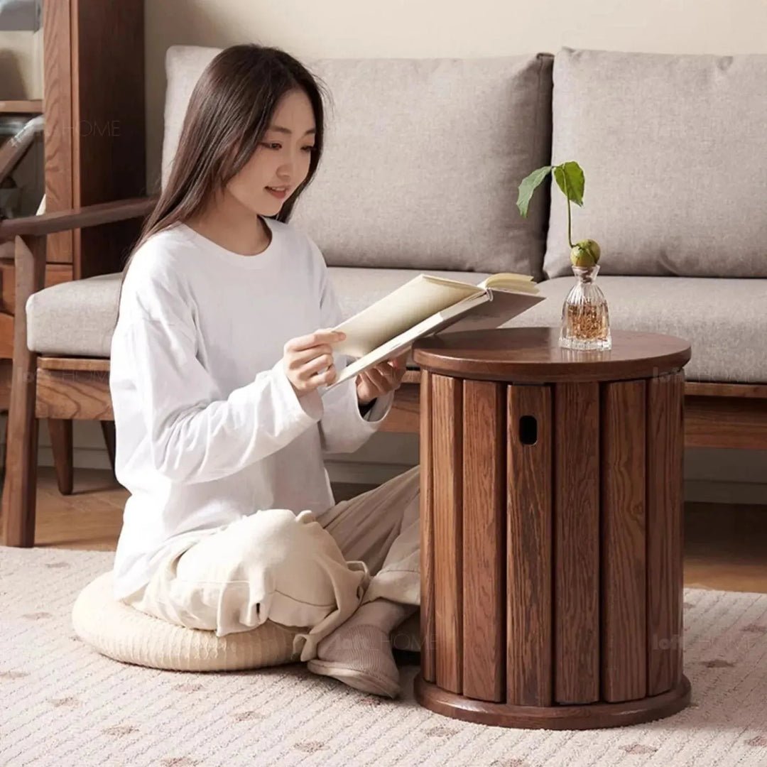 The BRIS Oak Wood Stackable Stool - Exclusivia