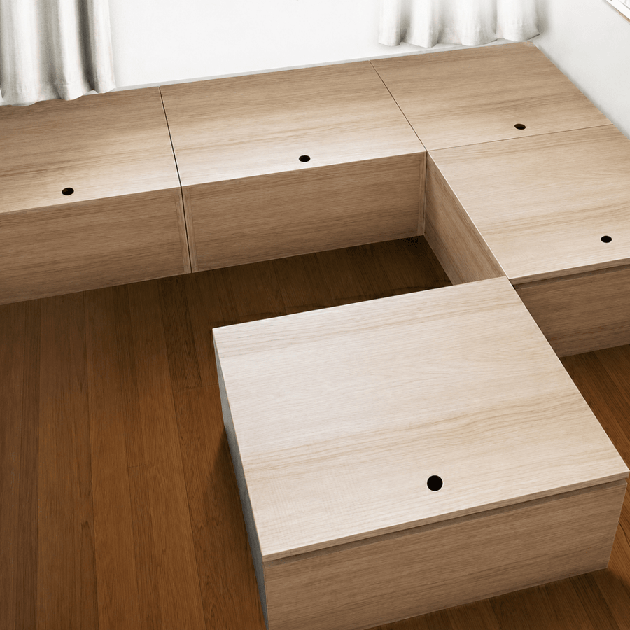 The CUBE Storage Platform Ottoman - Exclusivia