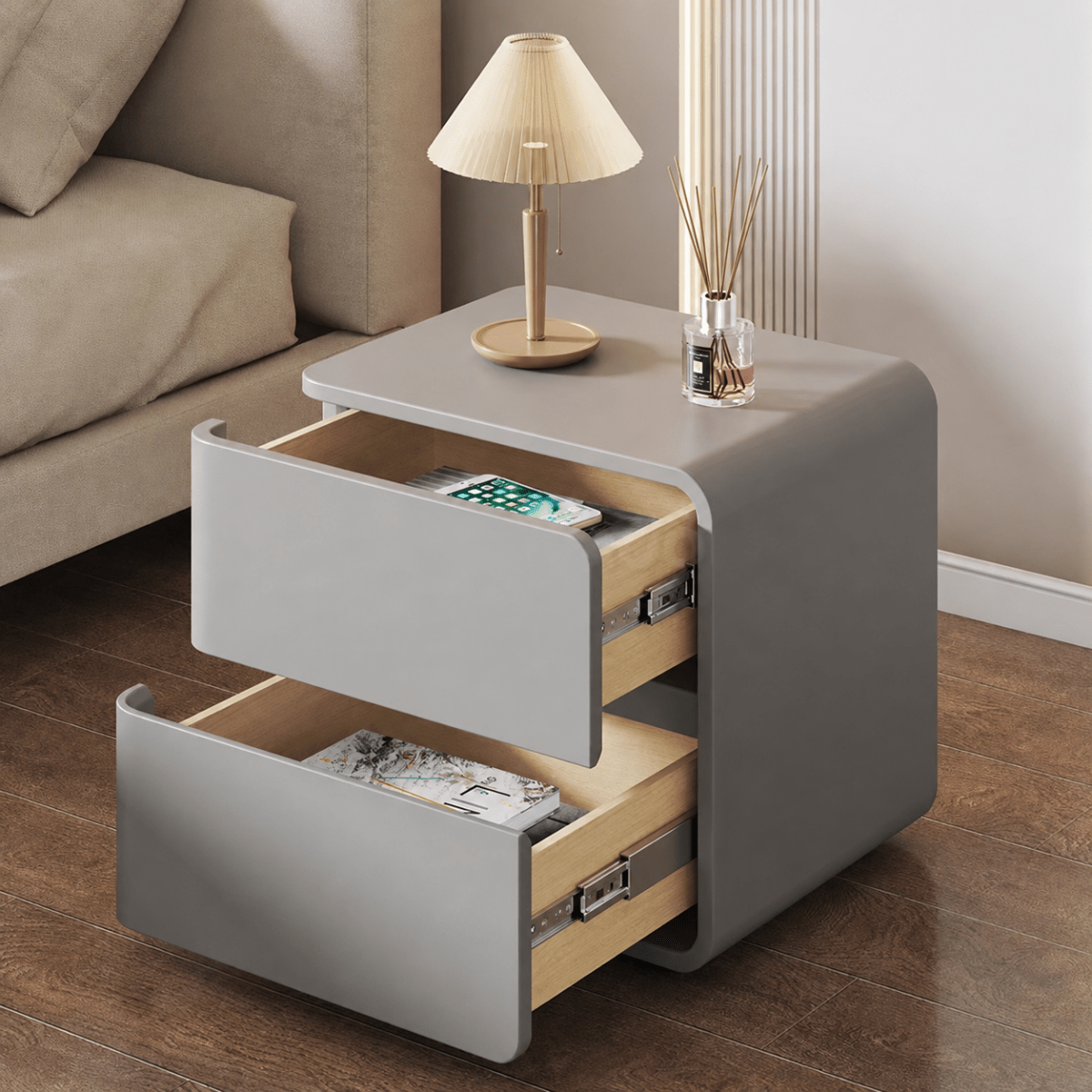 The LUME Modern Bedside Table - Exclusivia