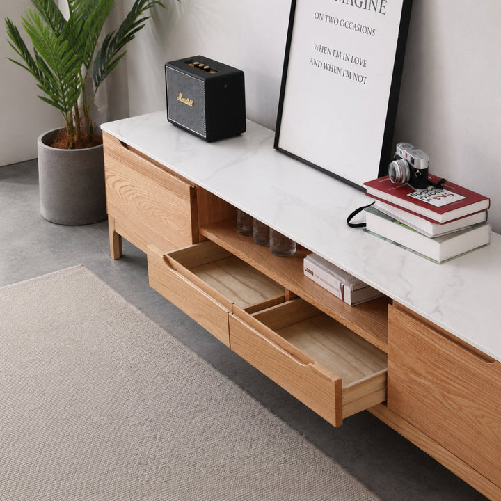 Tommer Solid Oak TV Console - Exclusivia