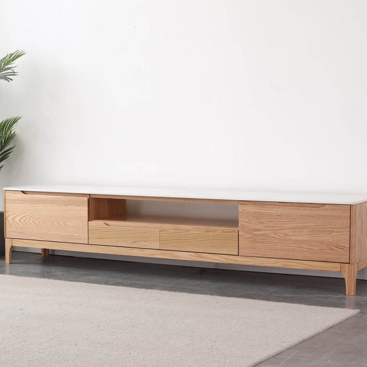 Tommer Solid Oak TV Console - Exclusivia