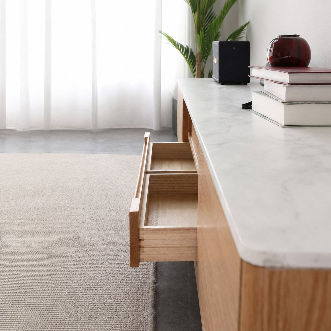Tommer Solid Oak TV Console - Exclusivia