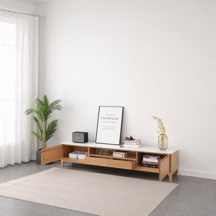 Tommer Solid Oak TV Console - Exclusivia