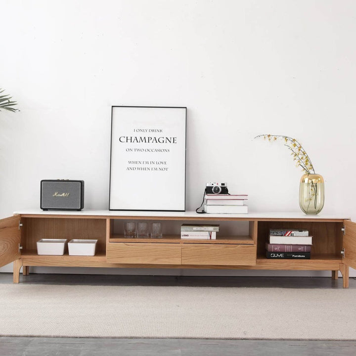 Tommer Solid Oak TV Console - Exclusivia