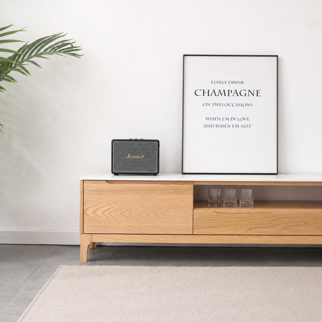 Tommer Solid Oak TV Console - Exclusivia