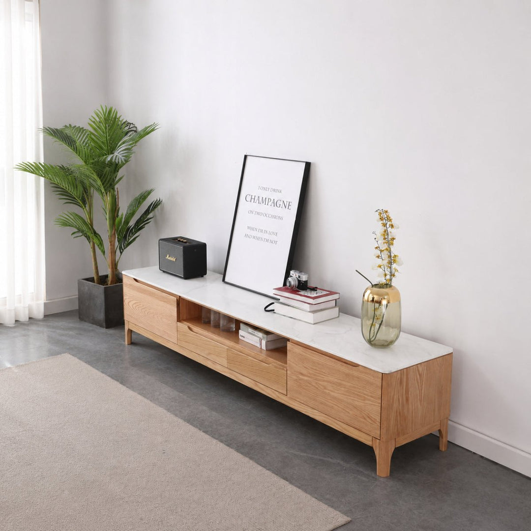 Tommer Solid Oak TV Console - Exclusivia