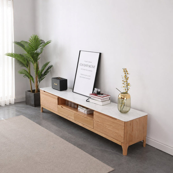 Tommer Solid Oak TV Console - Exclusivia