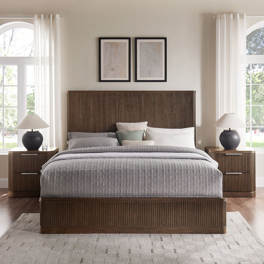 Toren 2 - Drawer Fluted Nightstand, 67 cm - Exclusivia