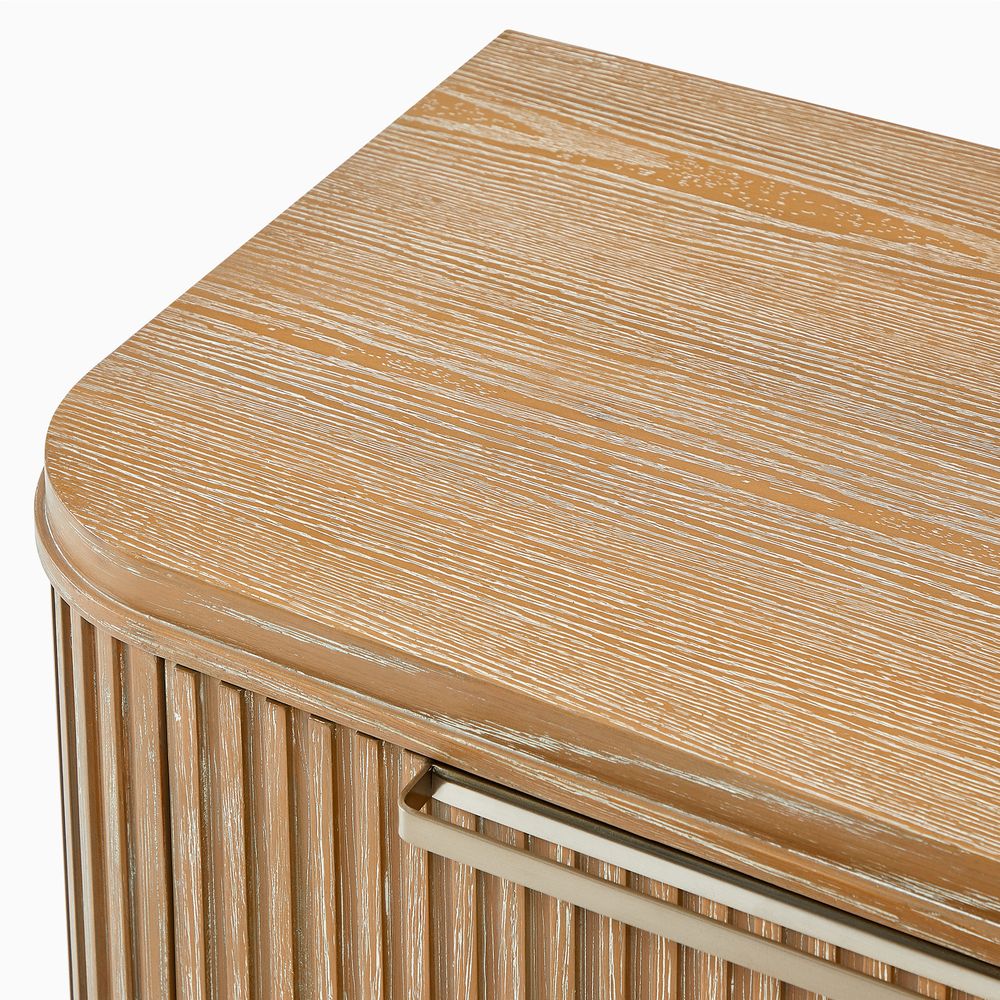 Toren 2 - Drawer Fluted Nightstand, 67 cm - Exclusivia