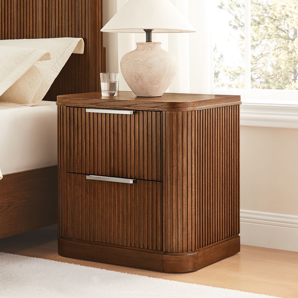 Toren 2 - Drawer Fluted Nightstand, 67 cm - Exclusivia