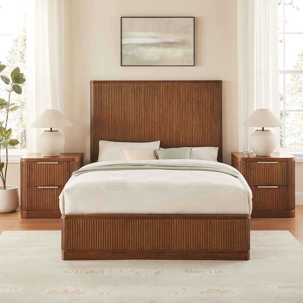 Toren 2 - Drawer Fluted Nightstand, 67 cm - Exclusivia