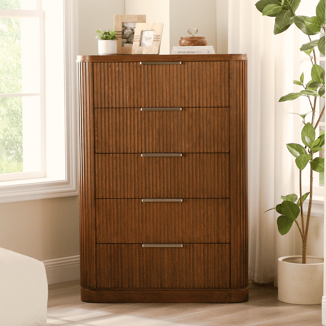 Toren 5 - Drawer Fluted Chest, 100 cm - Exclusivia