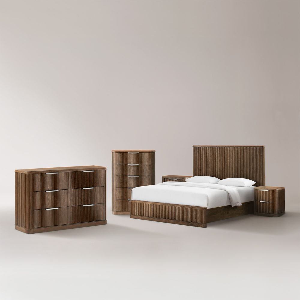 Toren 5 - Piece Fluted Bedroom Set - Exclusivia