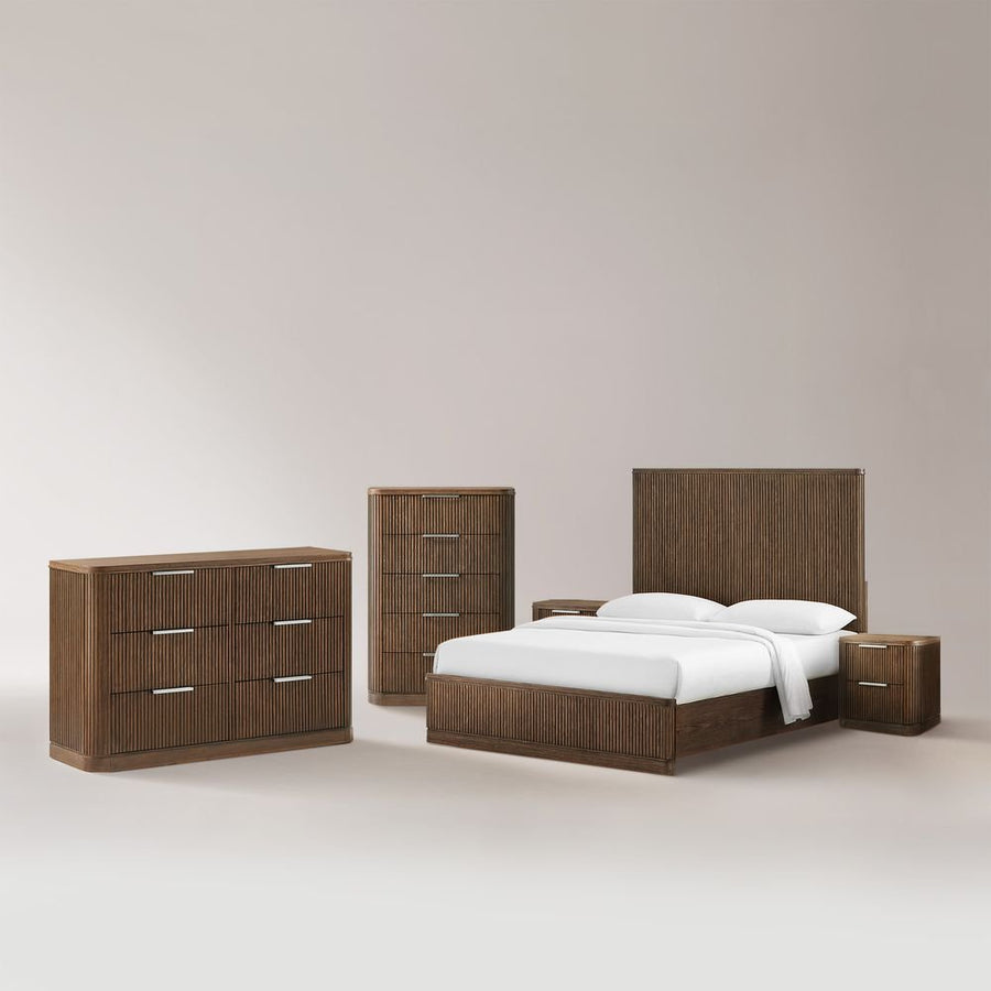 Toren 5 - Piece Fluted Bedroom Set - Exclusivia