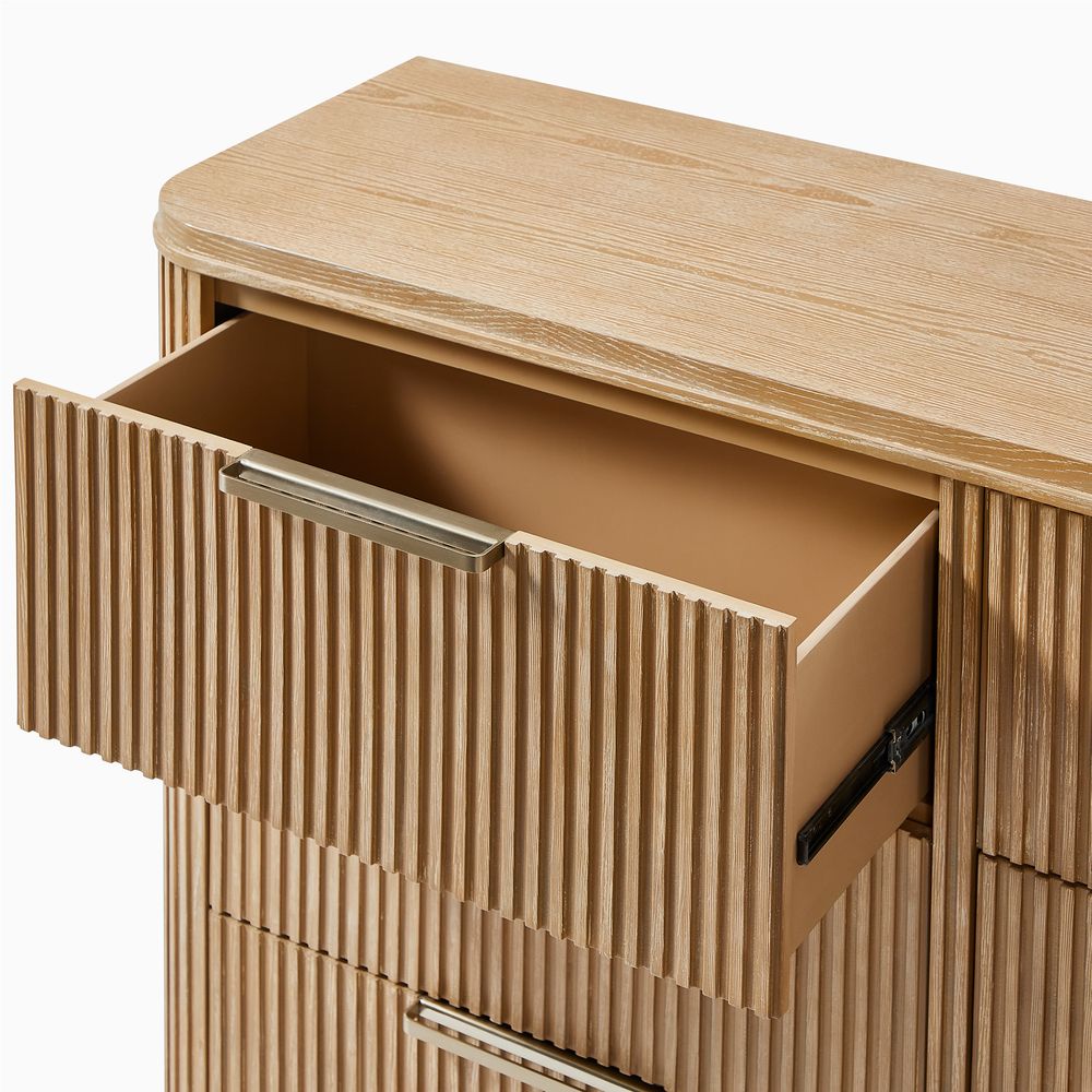 Toren 6 - Drawer Fluted Dresser, 160 cm - Exclusivia