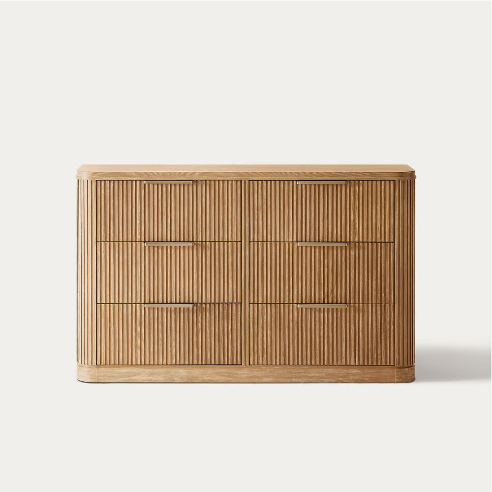 Toren 6 - Drawer Fluted Dresser, 160 cm - Exclusivia