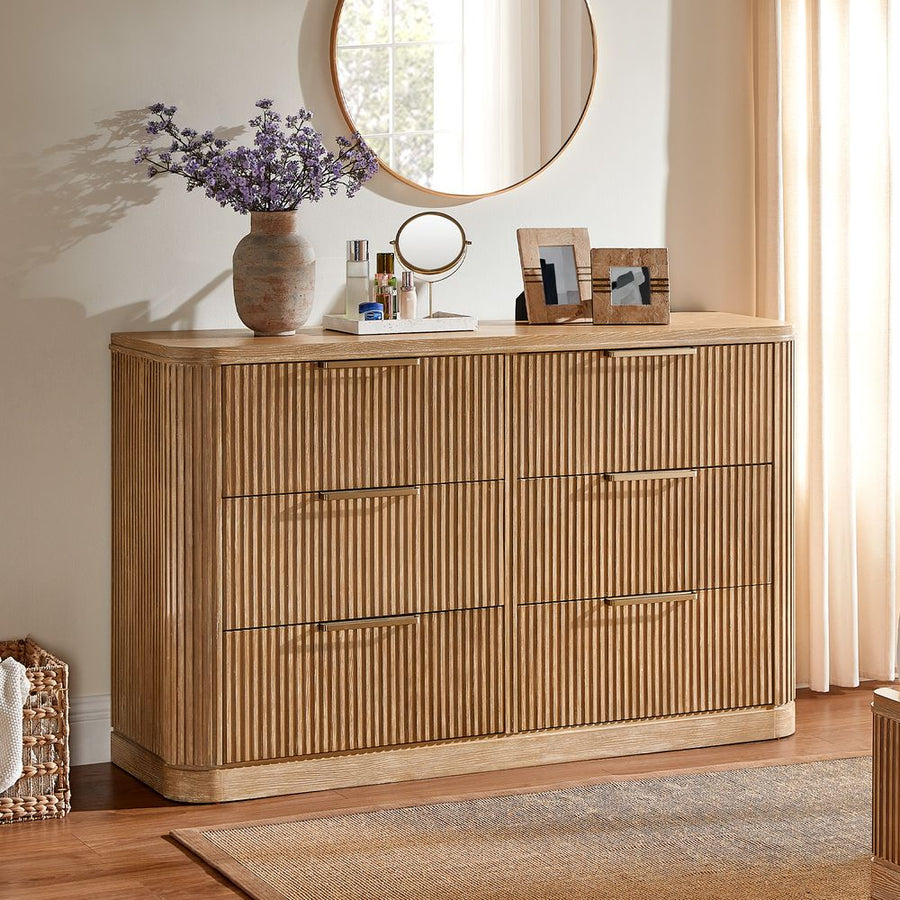 Toren 6 - Drawer Fluted Dresser, 160 cm - Exclusivia