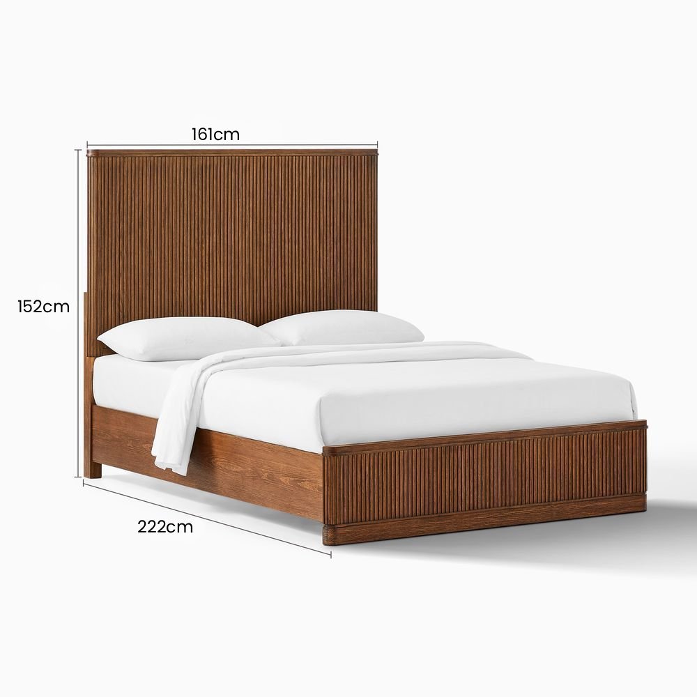 Toren Fluted Bed, Queen & King - Exclusivia