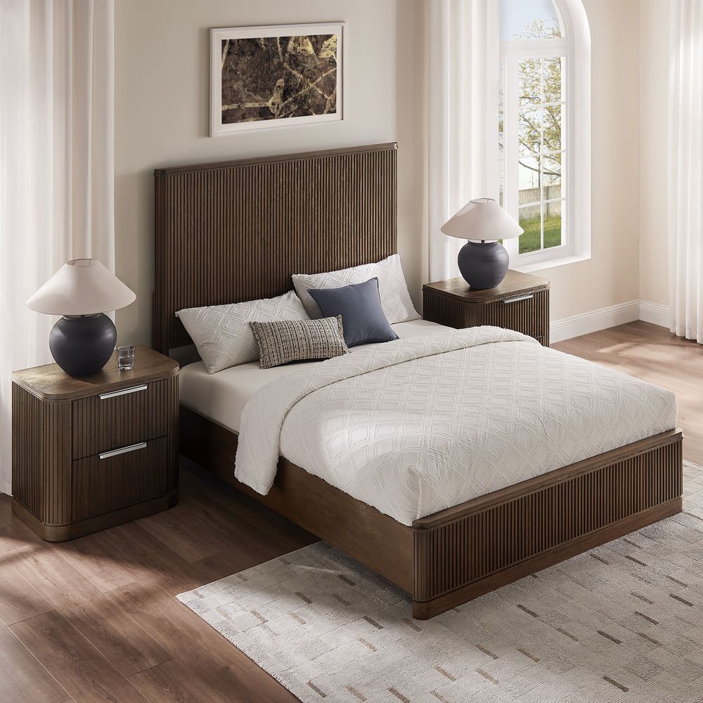 Toren Fluted Bed, Queen & King - Exclusivia