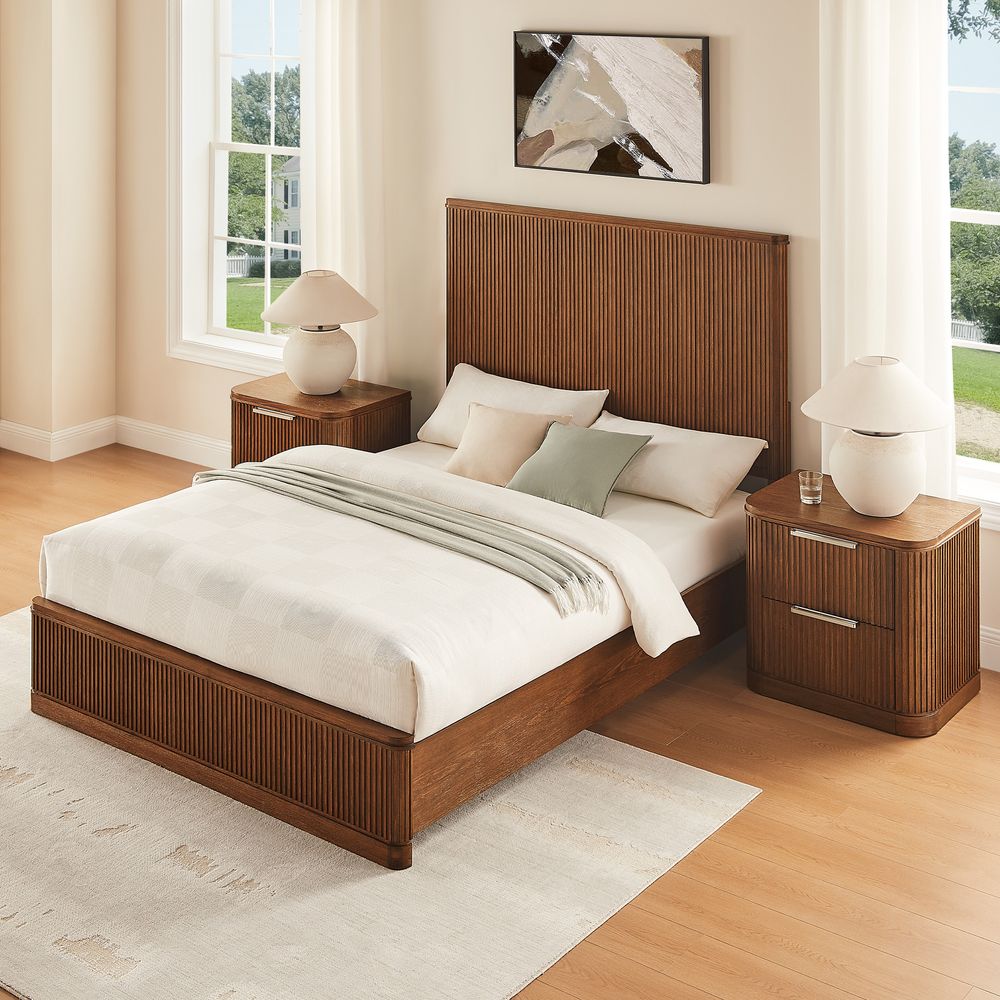 Toren Fluted Bed, Queen & King - Exclusivia