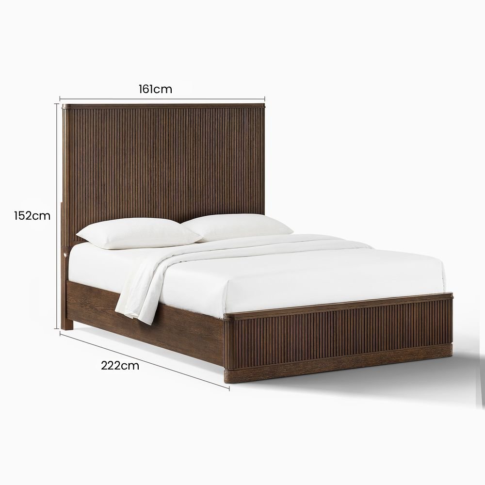 Toren Fluted Bed, Queen & King - Exclusivia