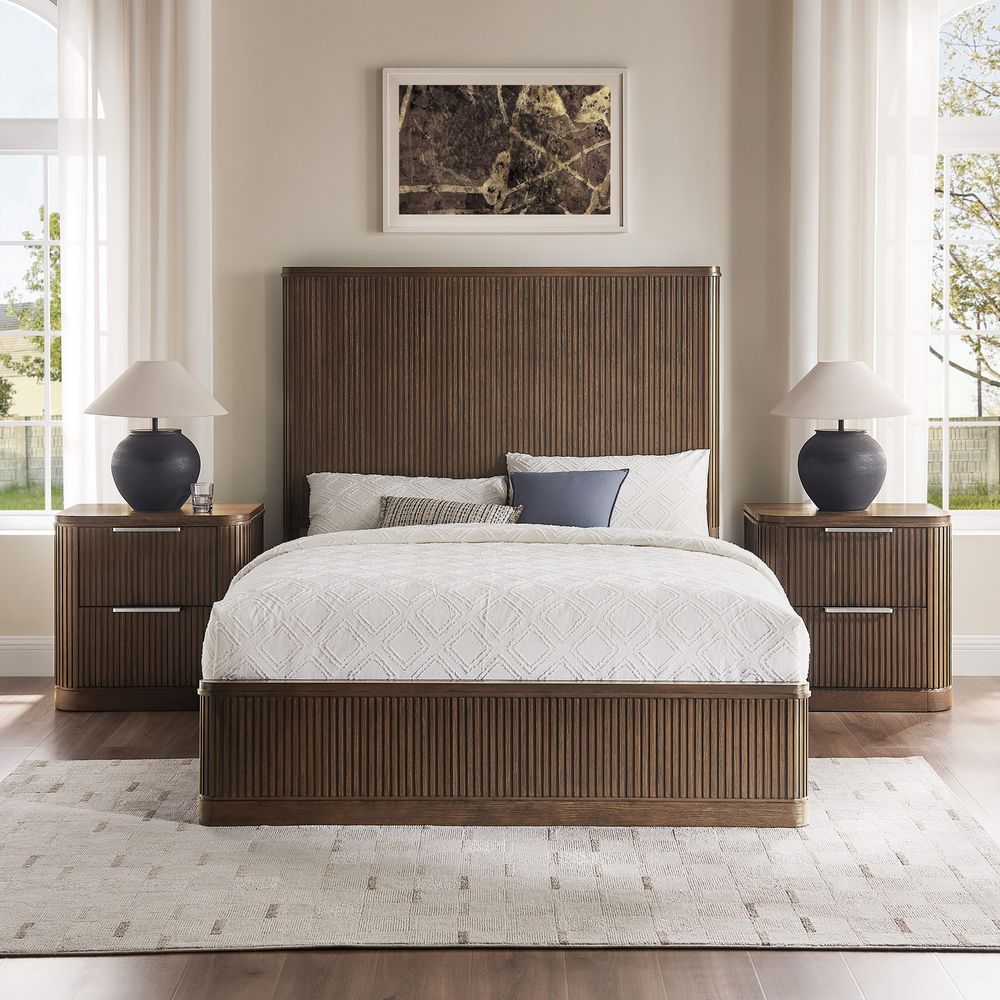 Toren Fluted Bed, Queen & King - Exclusivia