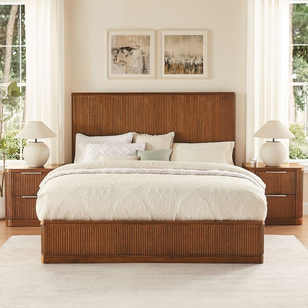 Toren Fluted Bed, Queen & King - Exclusivia