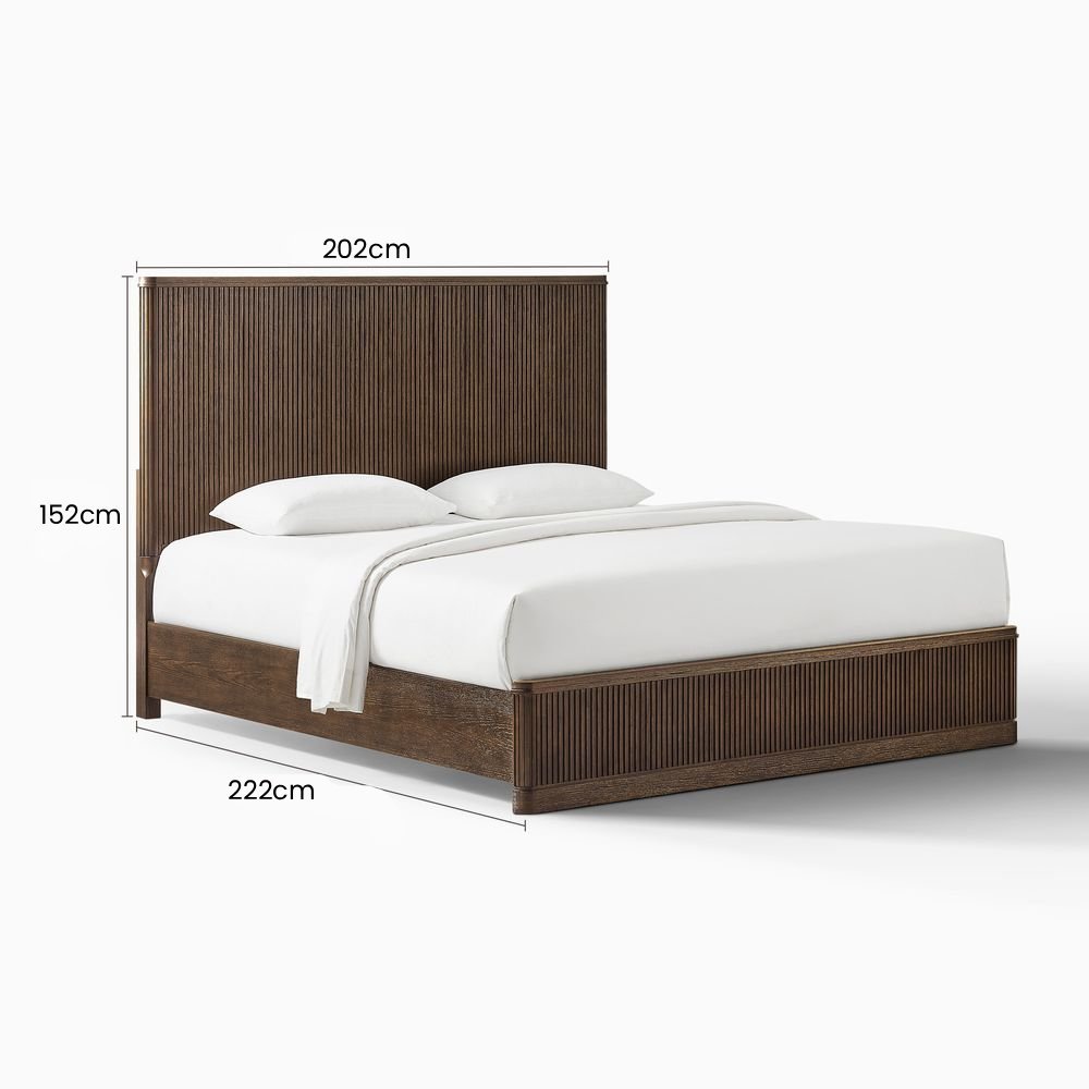 Toren Fluted Bed, Queen & King - Exclusivia
