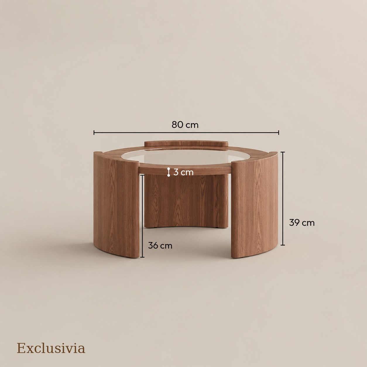 Solara Round Matte Coffee Table