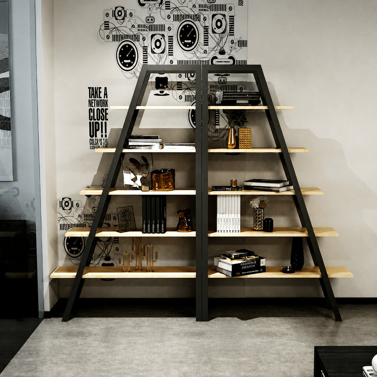 TRUSS Modern Industrial Ladder Display Shelf - Exclusivia