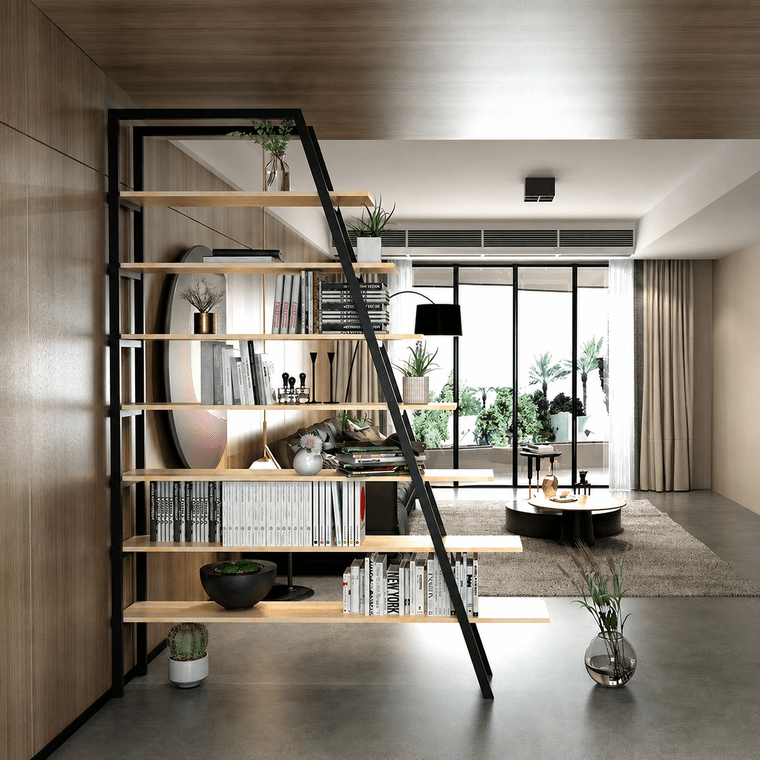 TRUSS Modern Industrial Ladder Display Shelf - Exclusivia