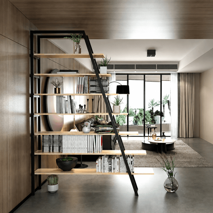 TRUSS Modern Industrial Ladder Display Shelf - Exclusivia