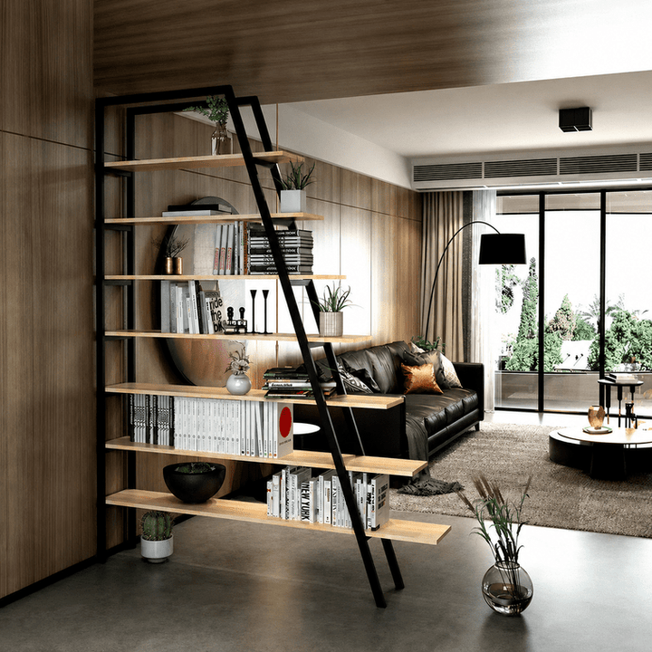 TRUSS Modern Industrial Ladder Display Shelf - Exclusivia
