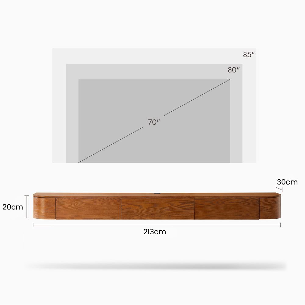 Vale Floating Media Console, 213cm - Exclusivia