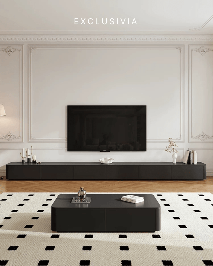 VALENCIA Curved Edge Oak TV Console - Exclusivia